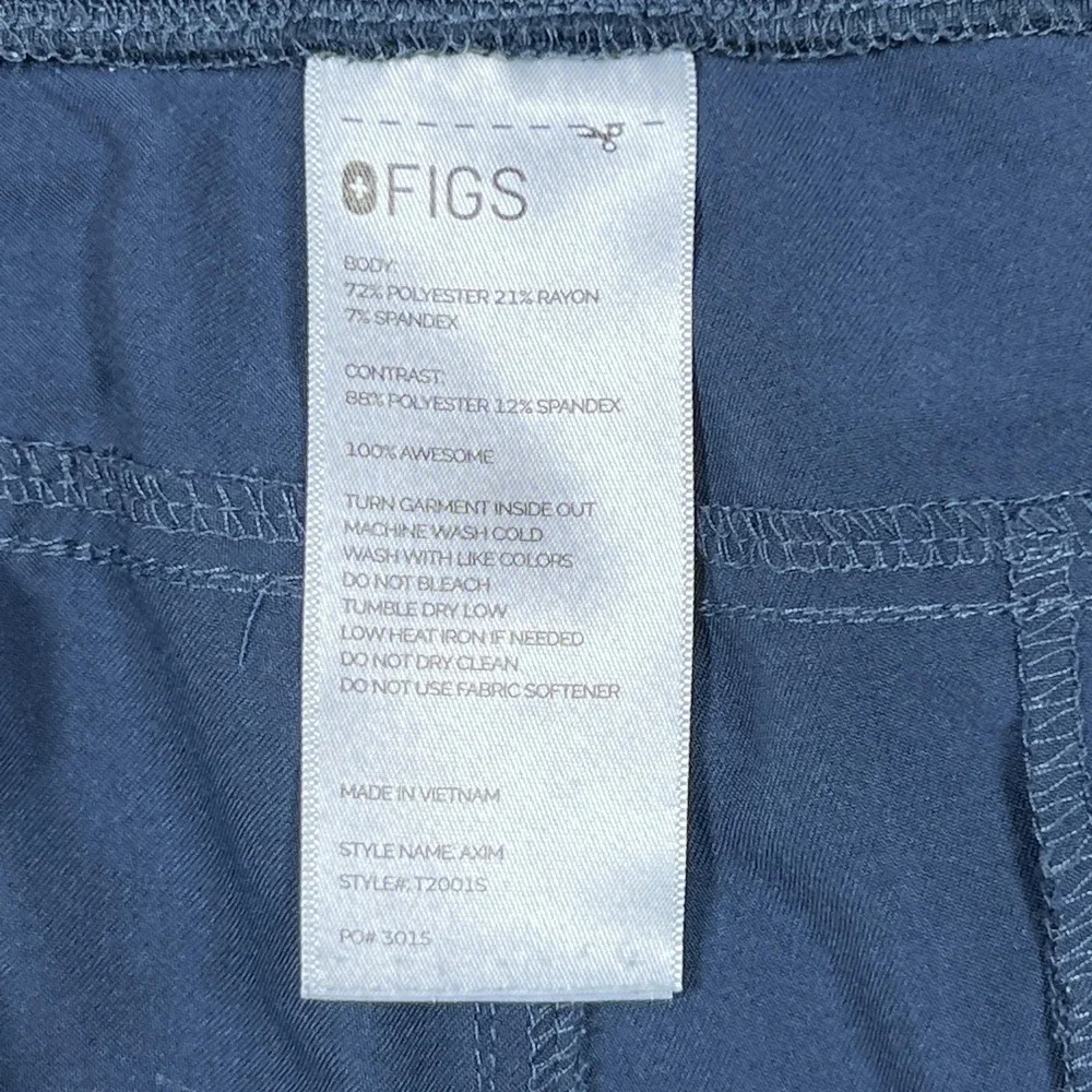 FIGS Axim Technical Collection Scrub Pants Mens XXL Blue Cargo‎ Stretch Medical